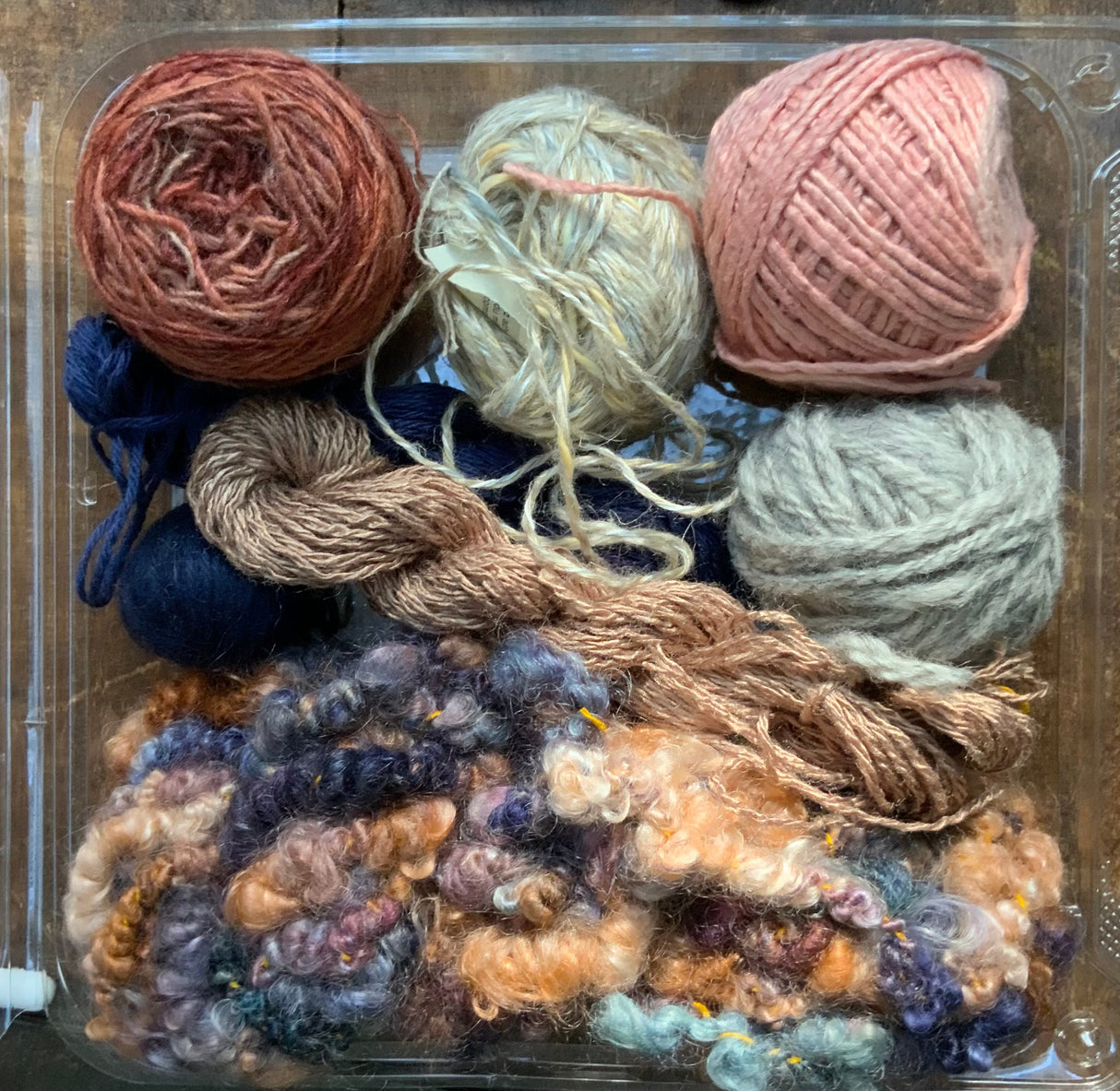 OOAK Blue Tone Art Yarn Kit 8 oz